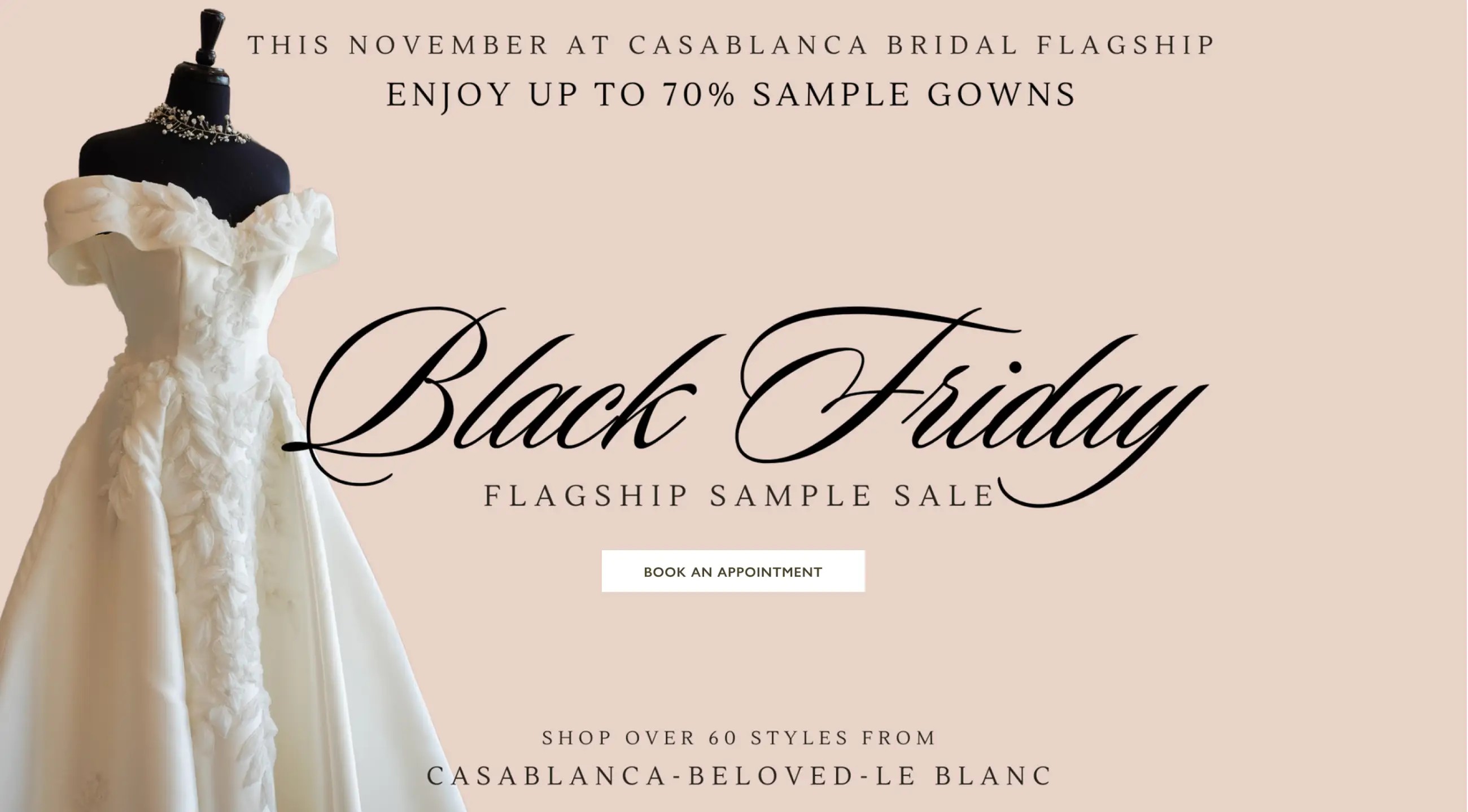 Black Friday Sample Sale November 1 - 30